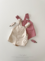 Cotton berry short overalls