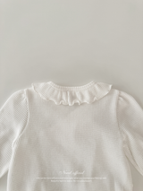 Waffle frill wrap newborn rompers
