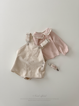Cotton berry short overalls
