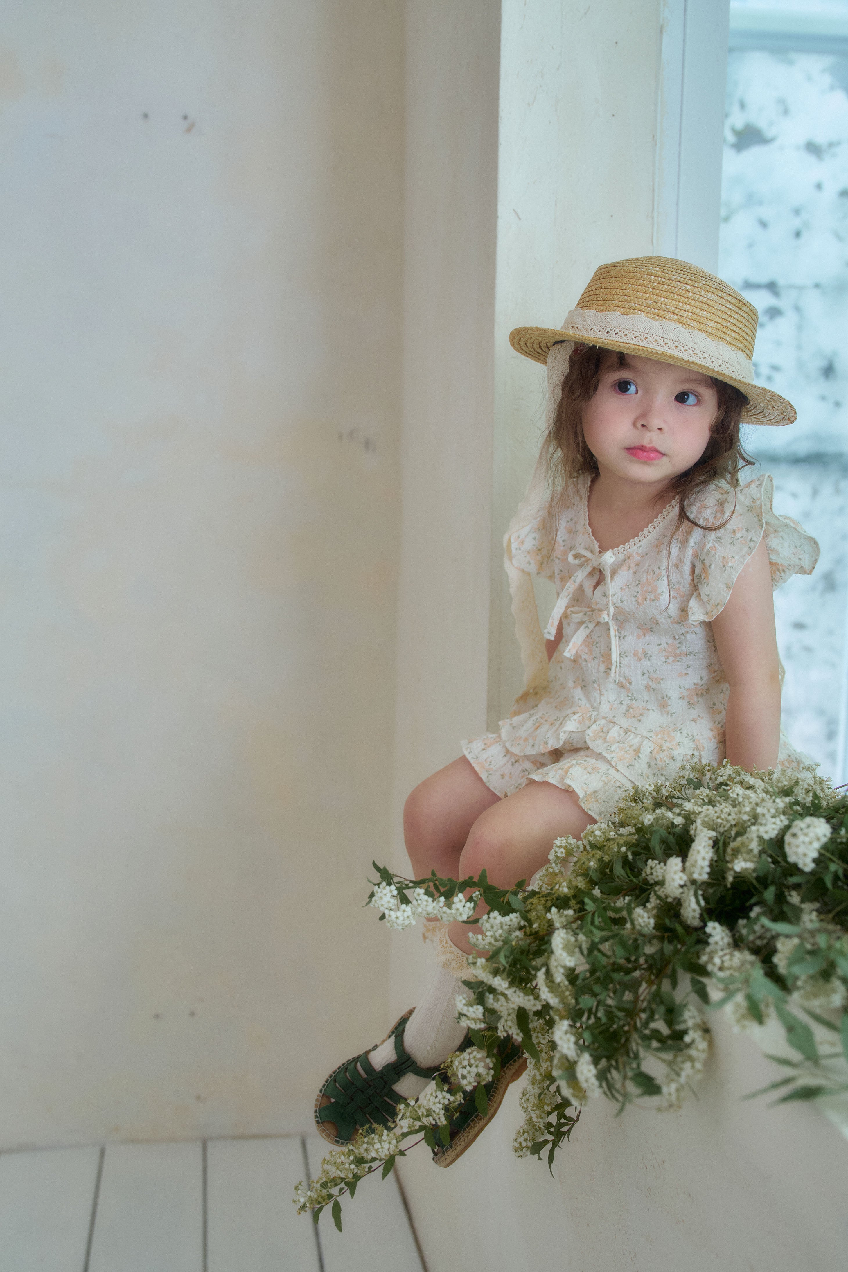 ［momo ann］Lilly flower frill set