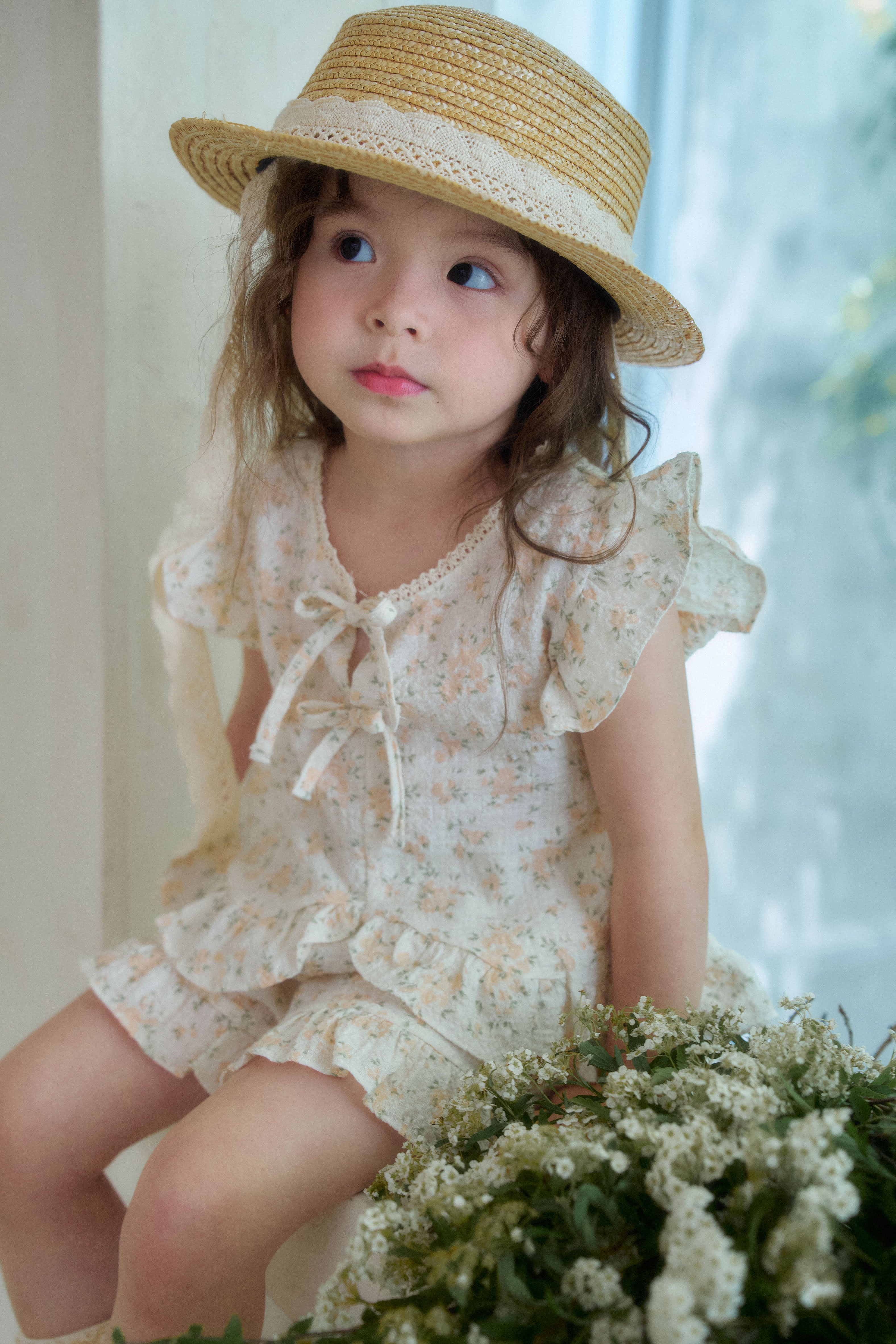［momo ann］Lilly flower frill set