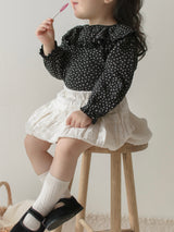 Dia flower frill collar tops