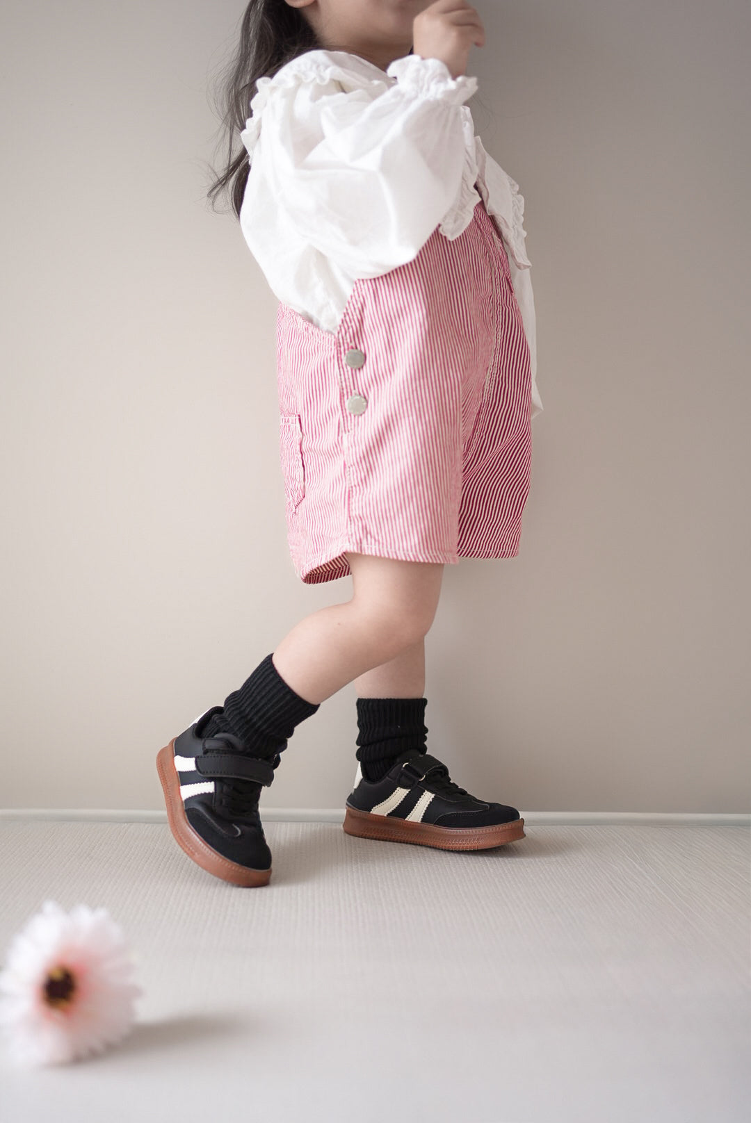 Cotton berry short overalls