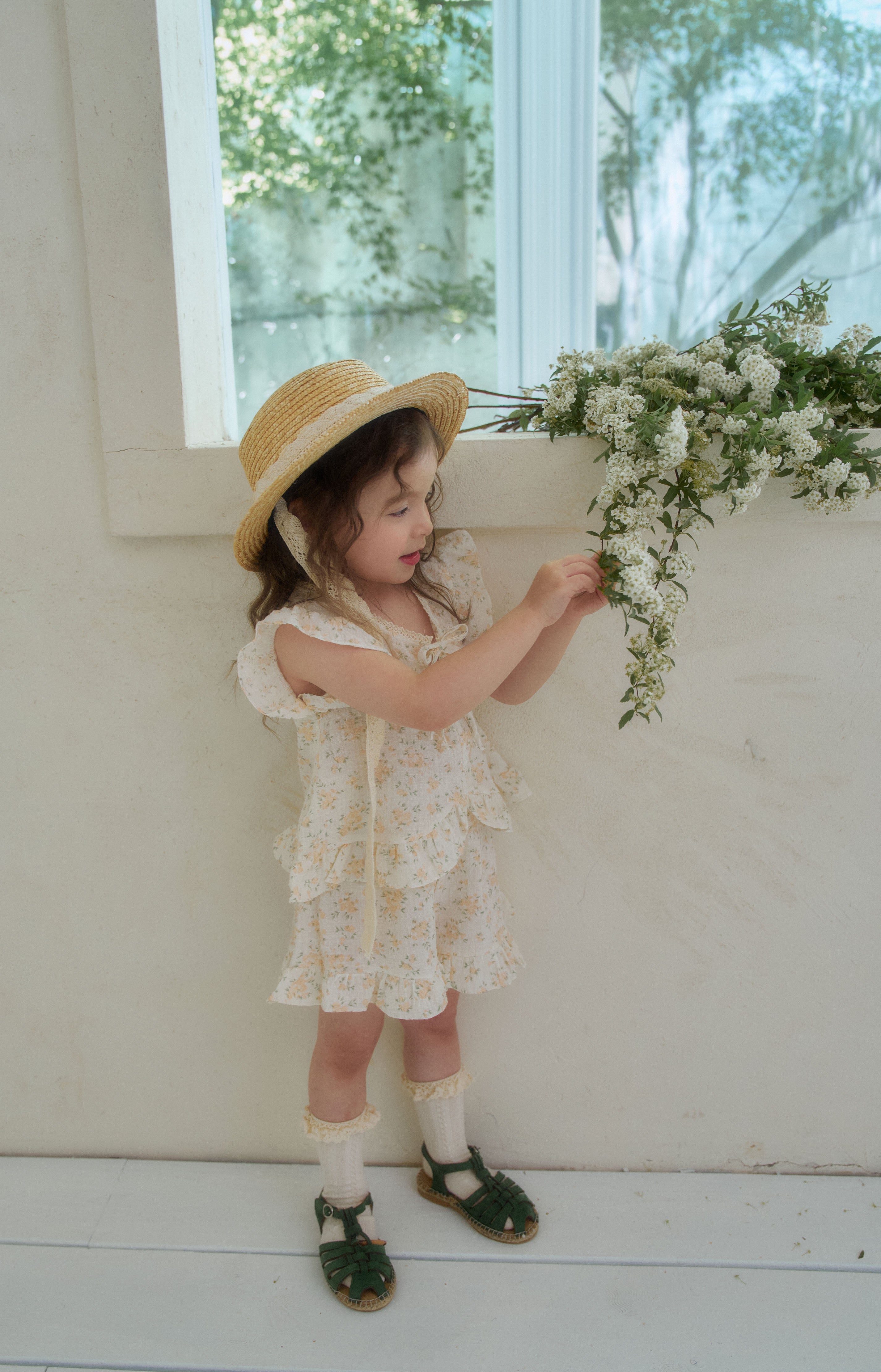 ［momo ann］Lilly flower frill set
