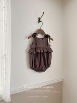 ［Anne shirley × Noeul.］Canelé check rompers