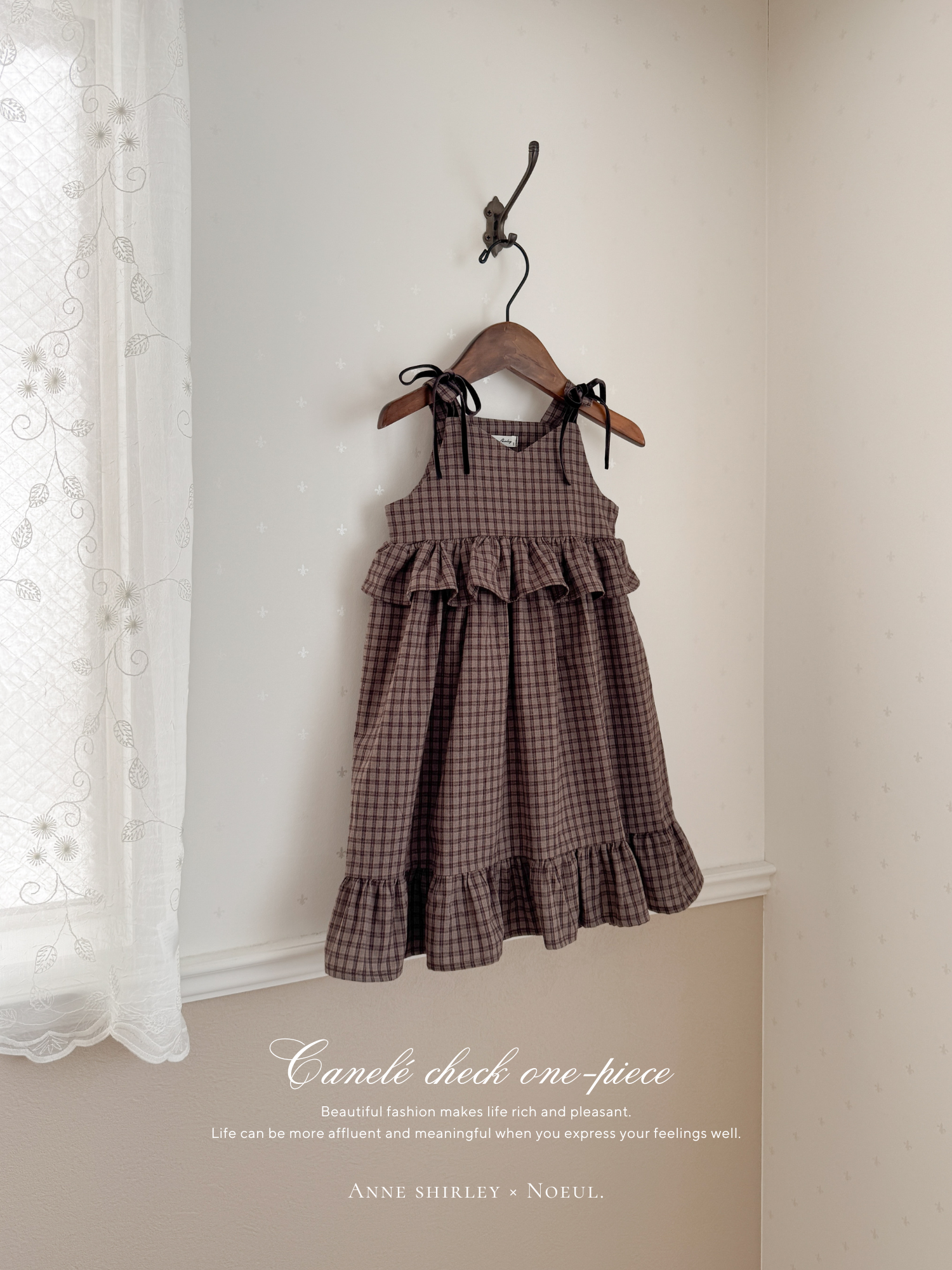 ［Anne shirley × Noeul.］Canelé check one-piece