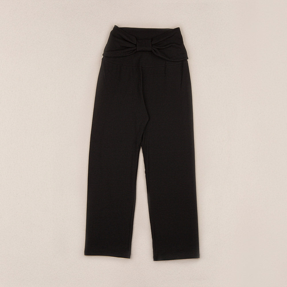 ［peekaboo］Ribbon maternity stretch pants (long)