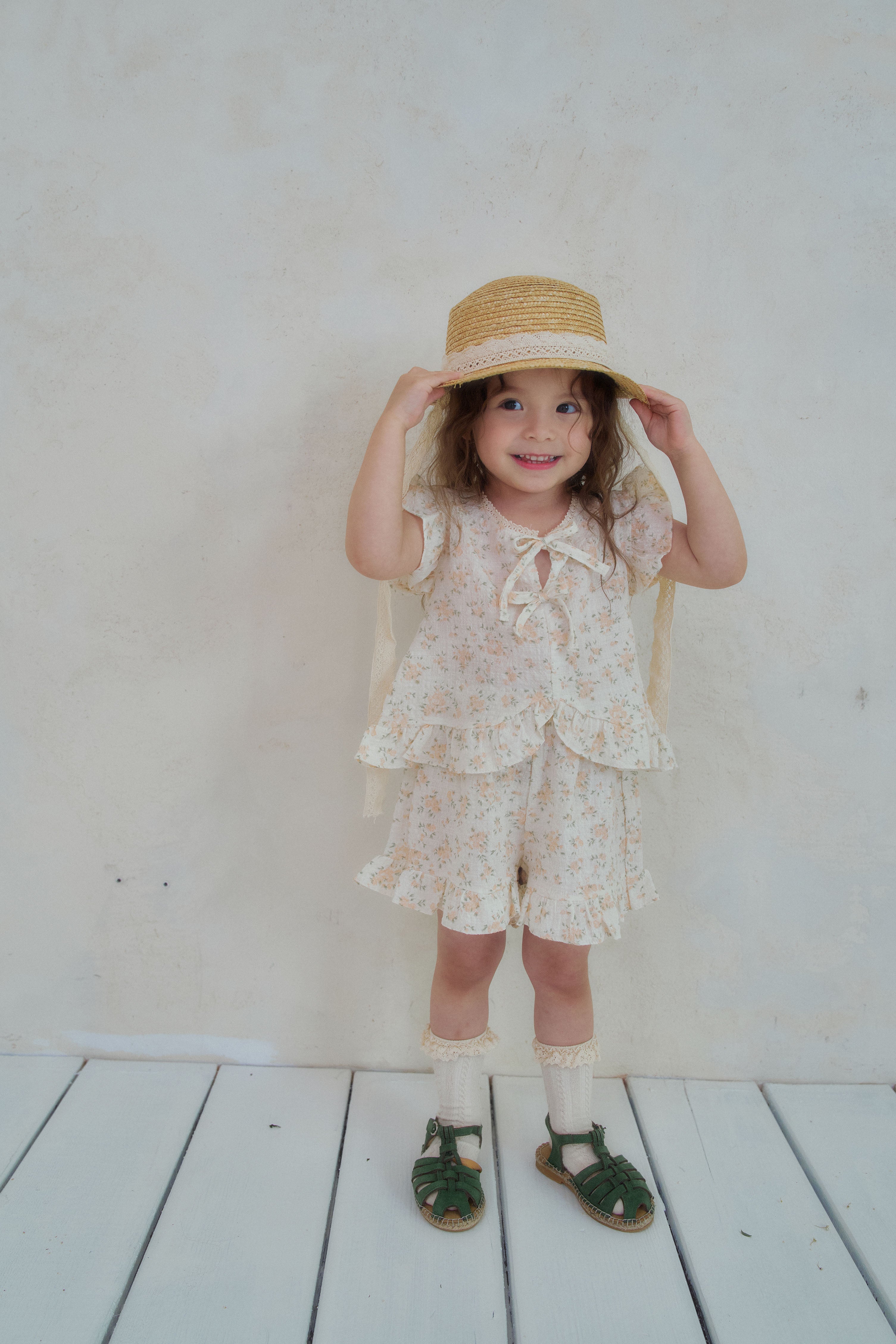 ［momo ann］Lilly flower frill set