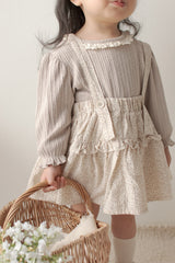 Dobby frill suspender skirt