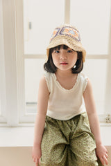 ［mon Atelier］Sherbet frill sleeveless tops