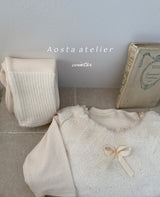 ［Aosta］Furry ribbon vest