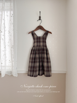 Noirjette check one-piece (kids)