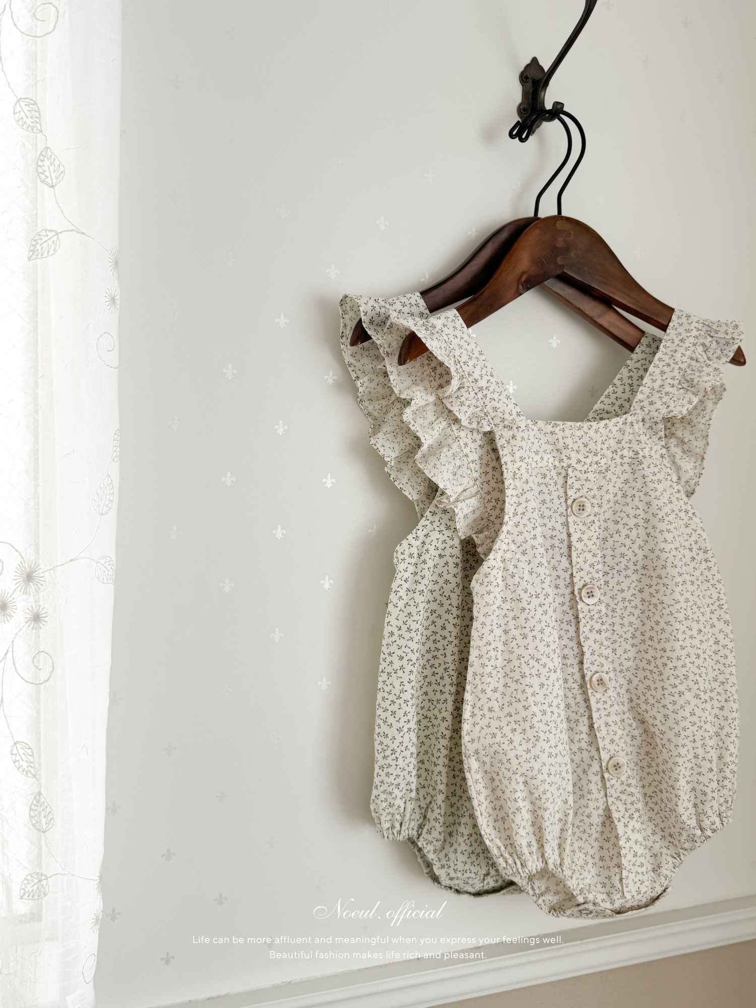 Charming frill rompers