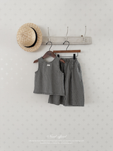 Muse check sleeveless blouse