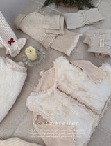 ［Aosta］Fur open vest