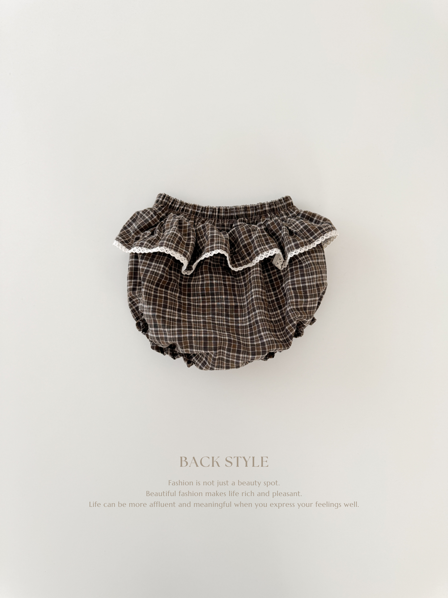 Petit check frill bloomer