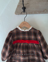 ［Aosta］Check one-piece