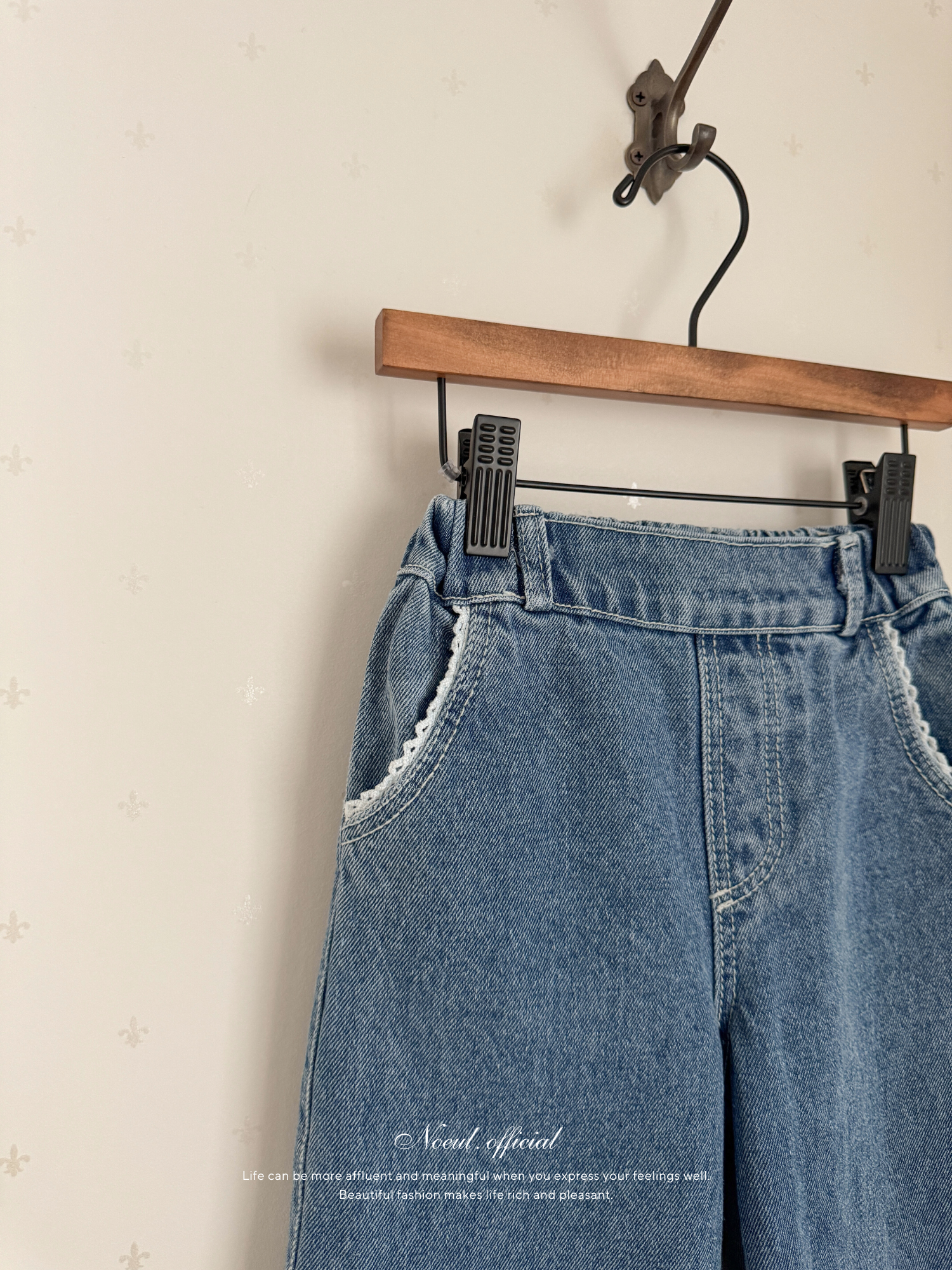 Laura lace denim pants