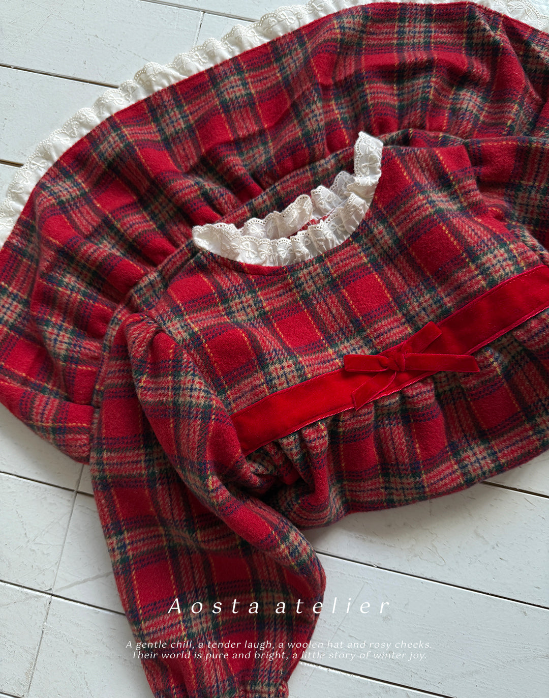 ［Aosta］Check one-piece