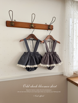 Odd check bloomer skirt