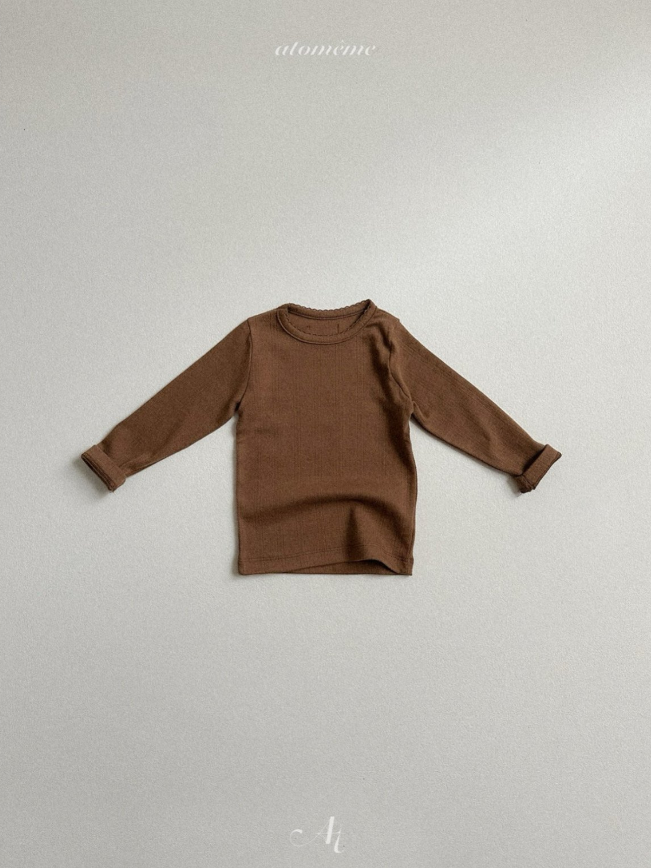 [atomeme] Eyelet Pin Stitch Tee