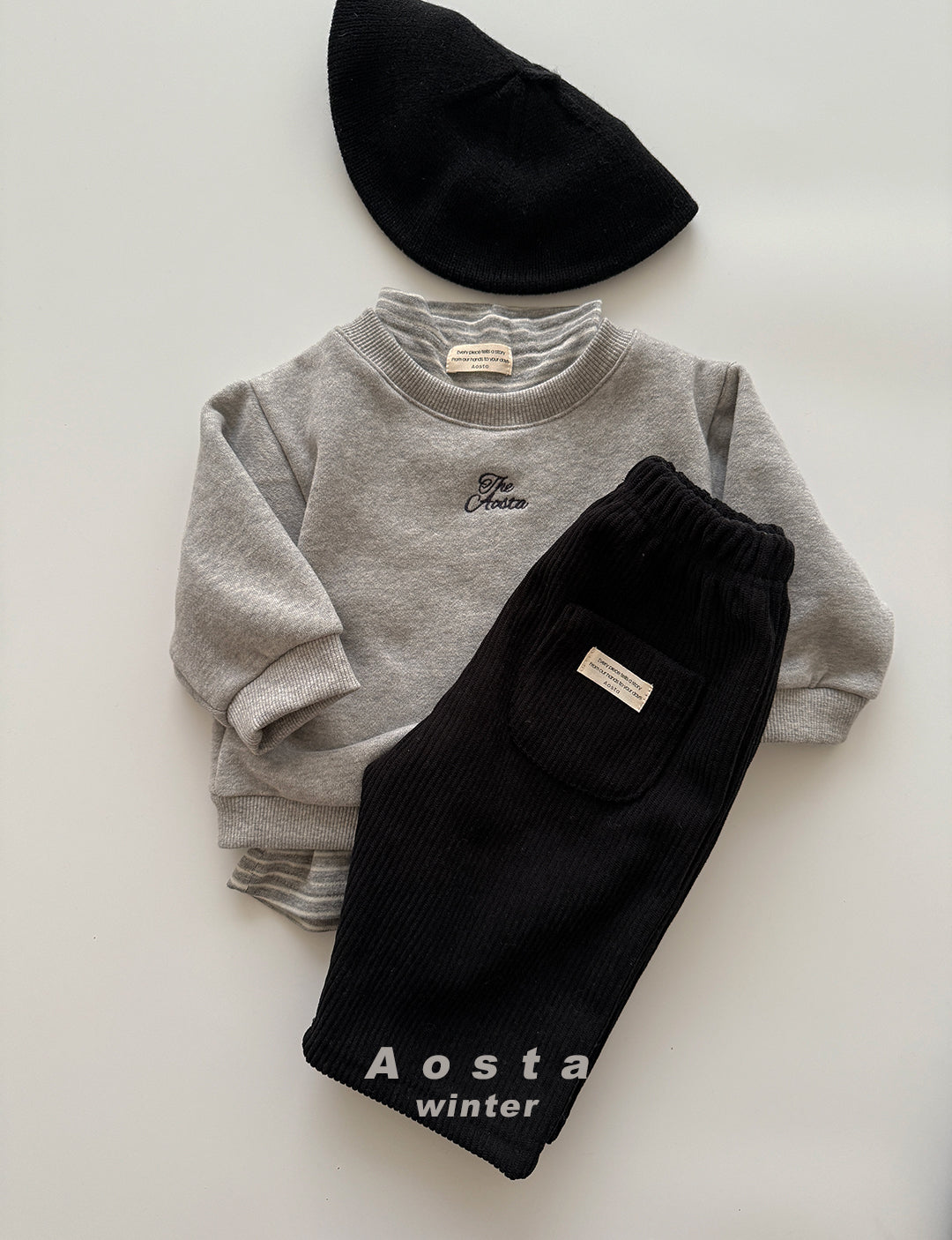 ［Aosta］Wool turtleneck tee