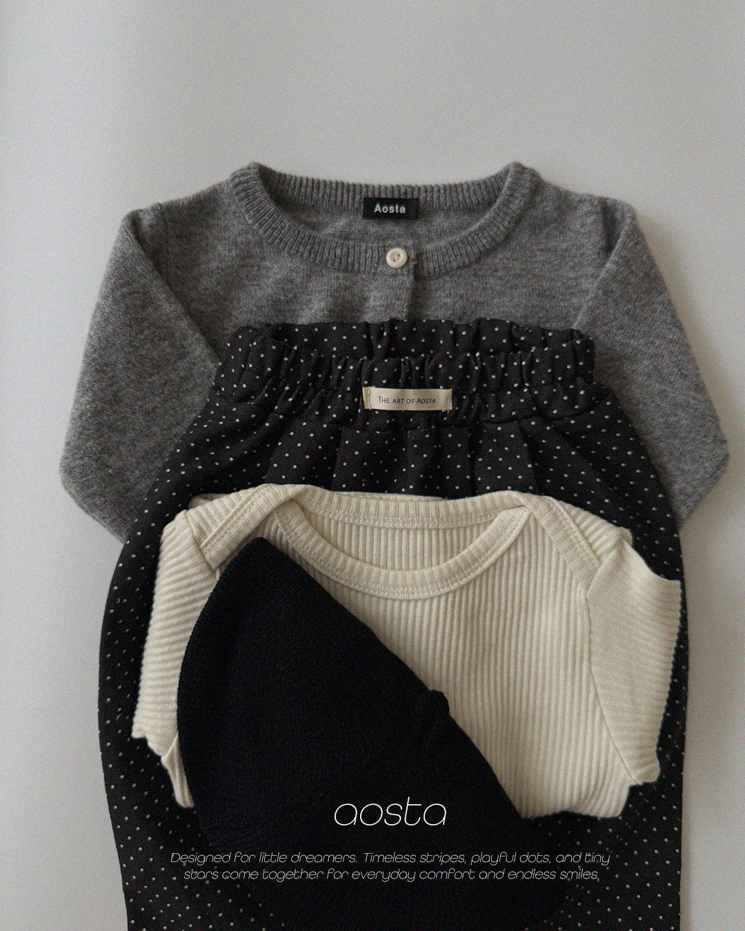 ［Aosta］Milk Dot Pants