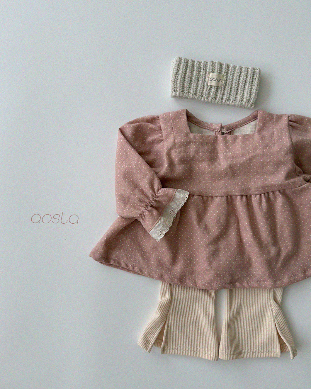 ［Aosta］Milk Dot Blouse