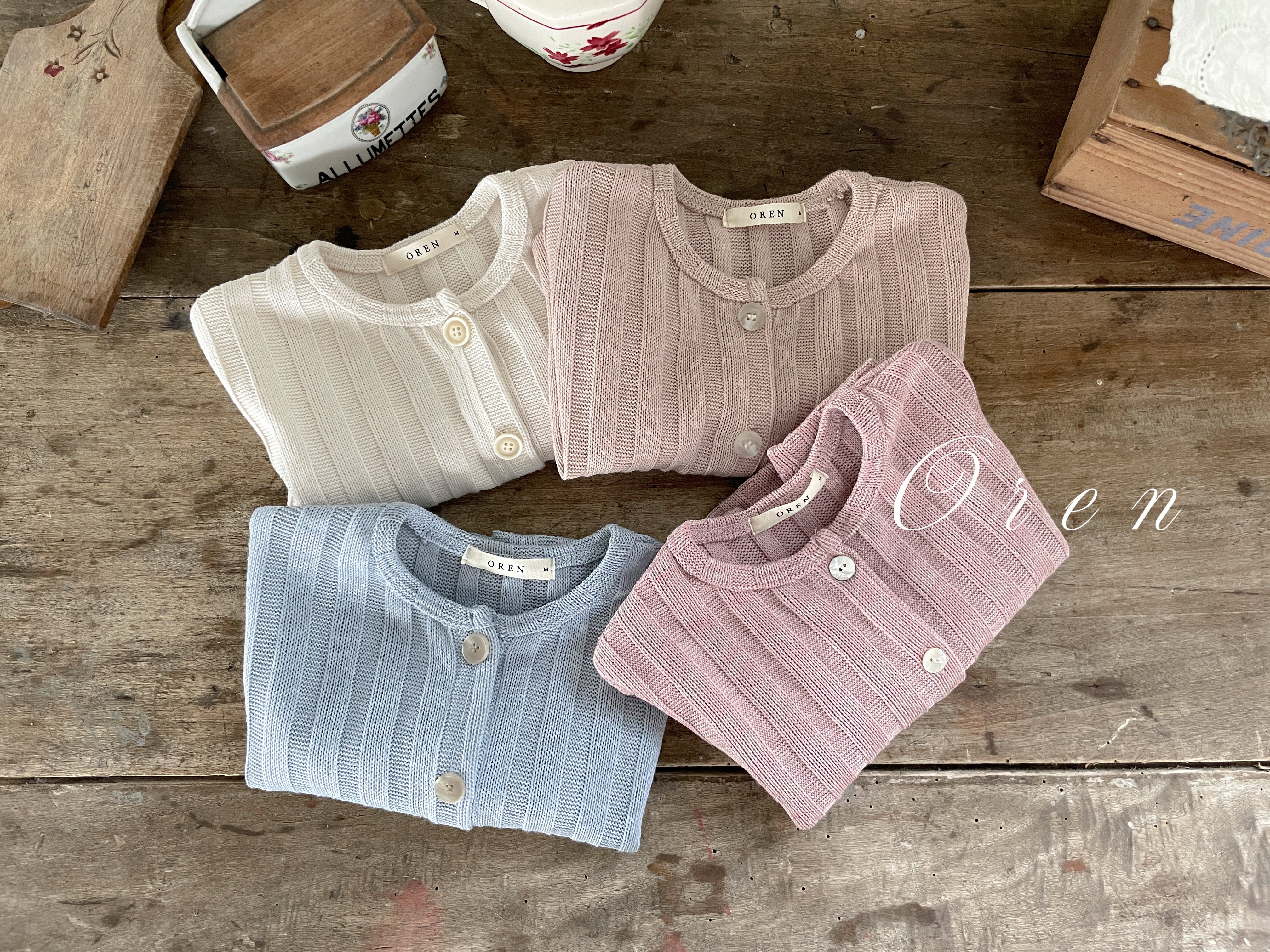 ［OREN］Allo cardigan & beret set
