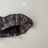 ［Lala land］Eve check pleats skirt