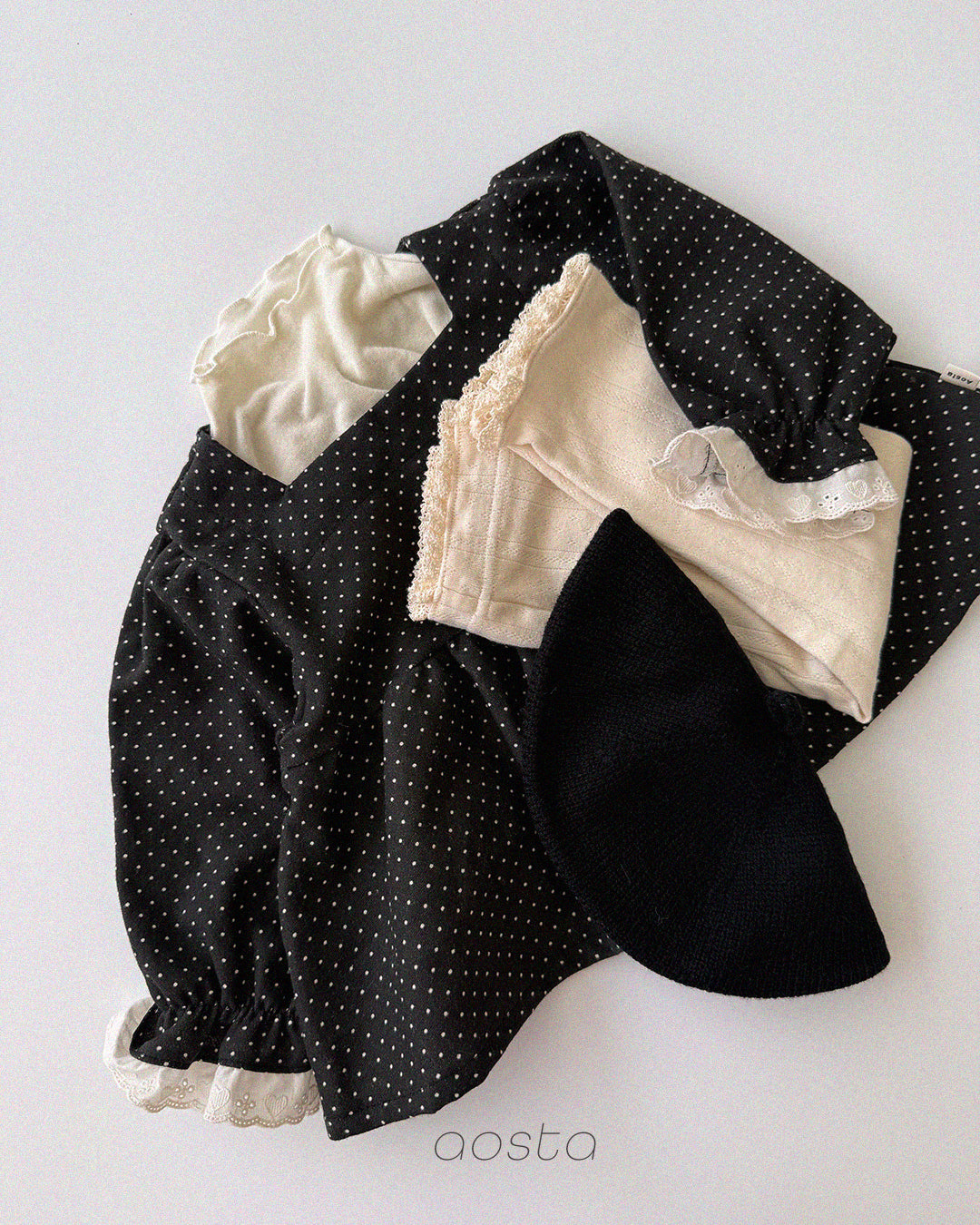 ［Aosta］Milk Dot Blouse