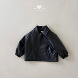 ［Lala land］Caross leather jacket