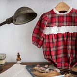 ［mkids］Holly check rompers