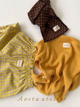 ［Aosta］Caramel Check Pants