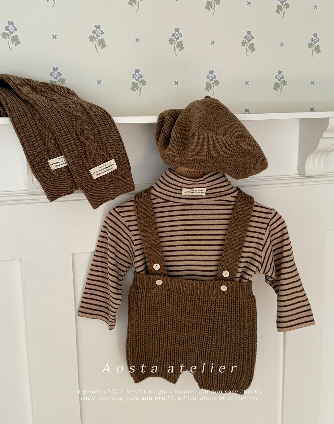 ［Aosta］Wool turtleneck tee