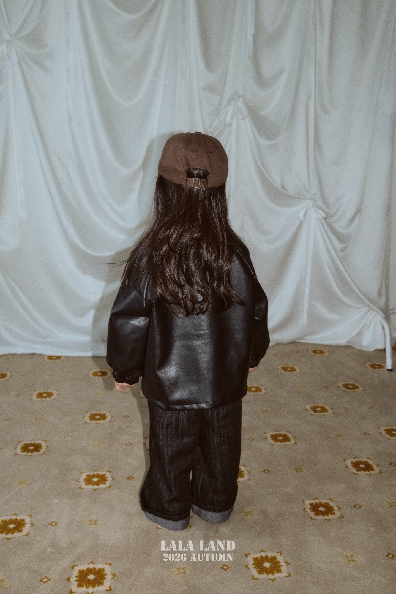 ［Lala land］Caross leather jacket
