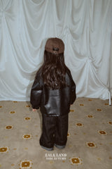 ［Lala land］Caross leather jacket