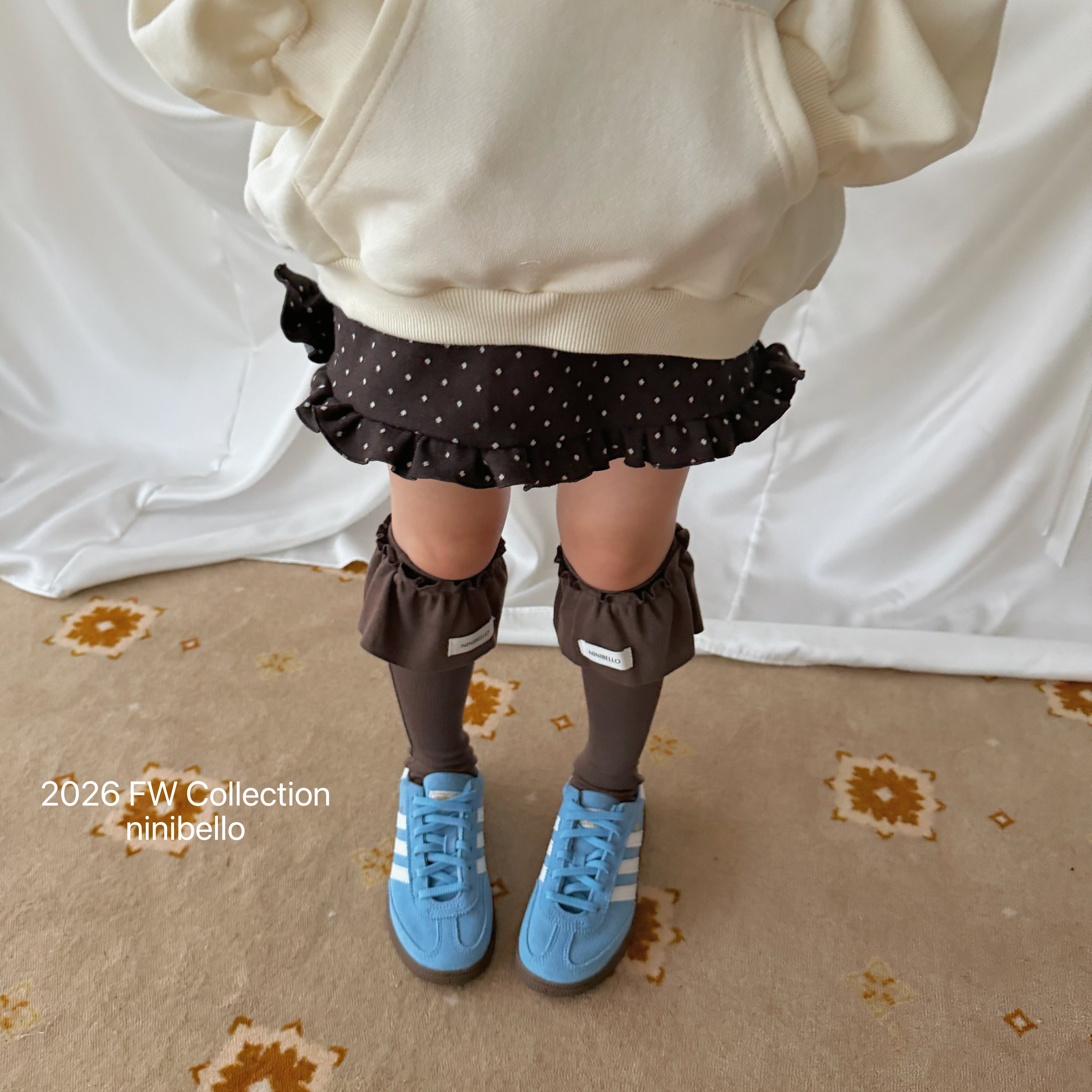 ［ninibello］Frill knee socks