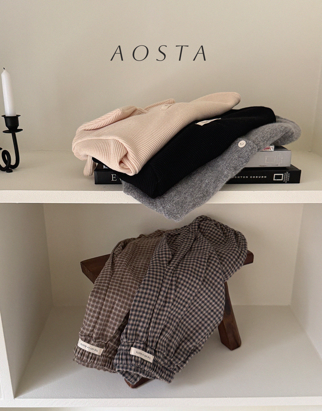 ［Aosta］Mulmul Collar Tee