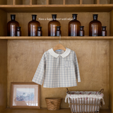 ［mkids］Billy check collar blouse