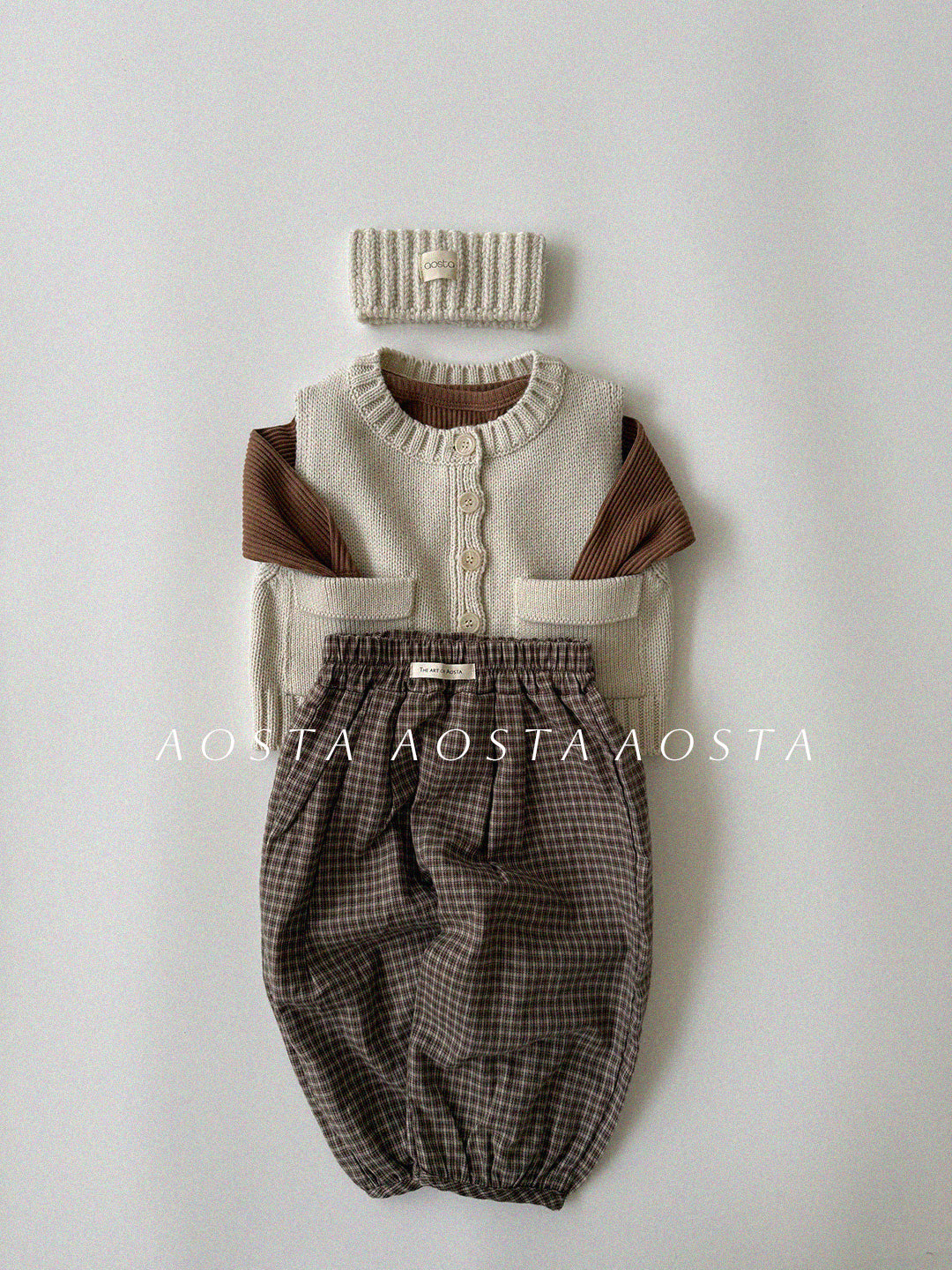 ［Aosta］Knit Cookie Vest
