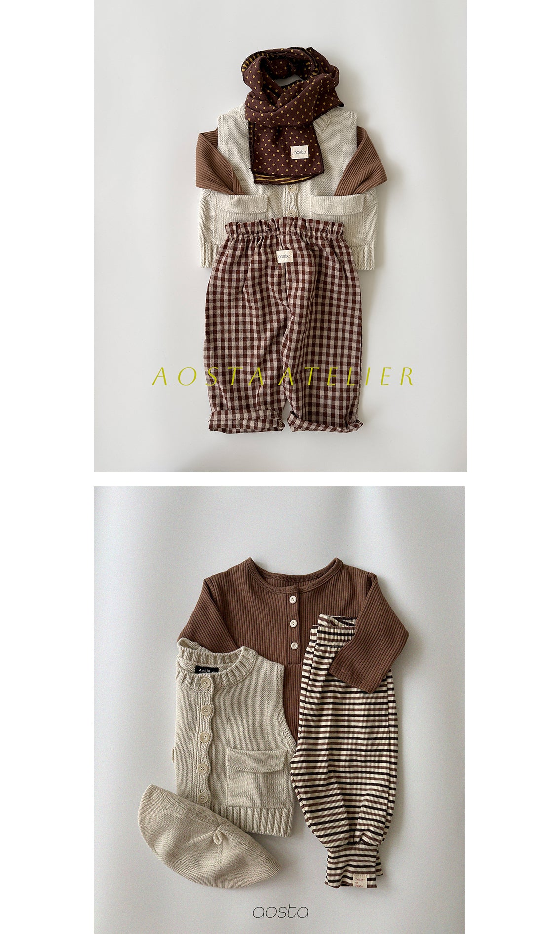 ［Aosta］Knit Cookie Vest