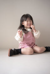 Cotton berry short overalls