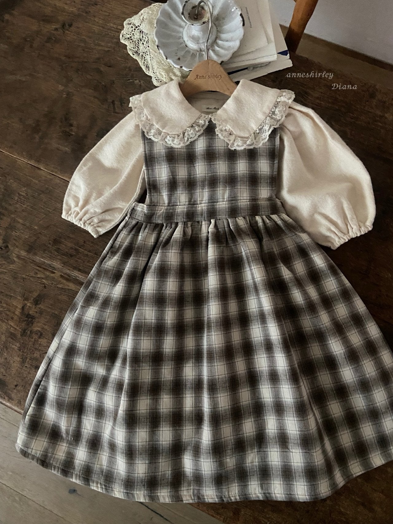 ［Anne shirley］Jaine one-piece (check)