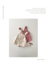 Cotton berry short overalls