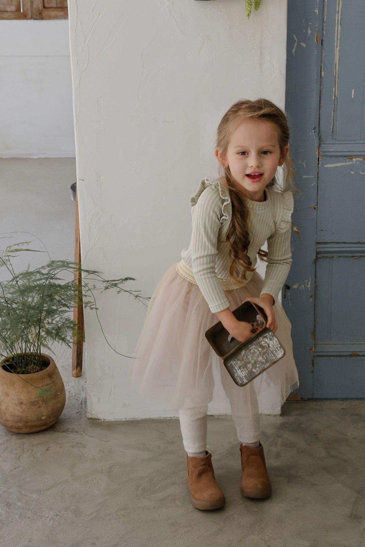 [FLO] Lemonde frill rib tops