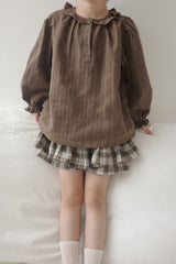 Roman check cancan pants