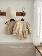 ［Anne shirley × Noeul.］Chanpagne flower rompers