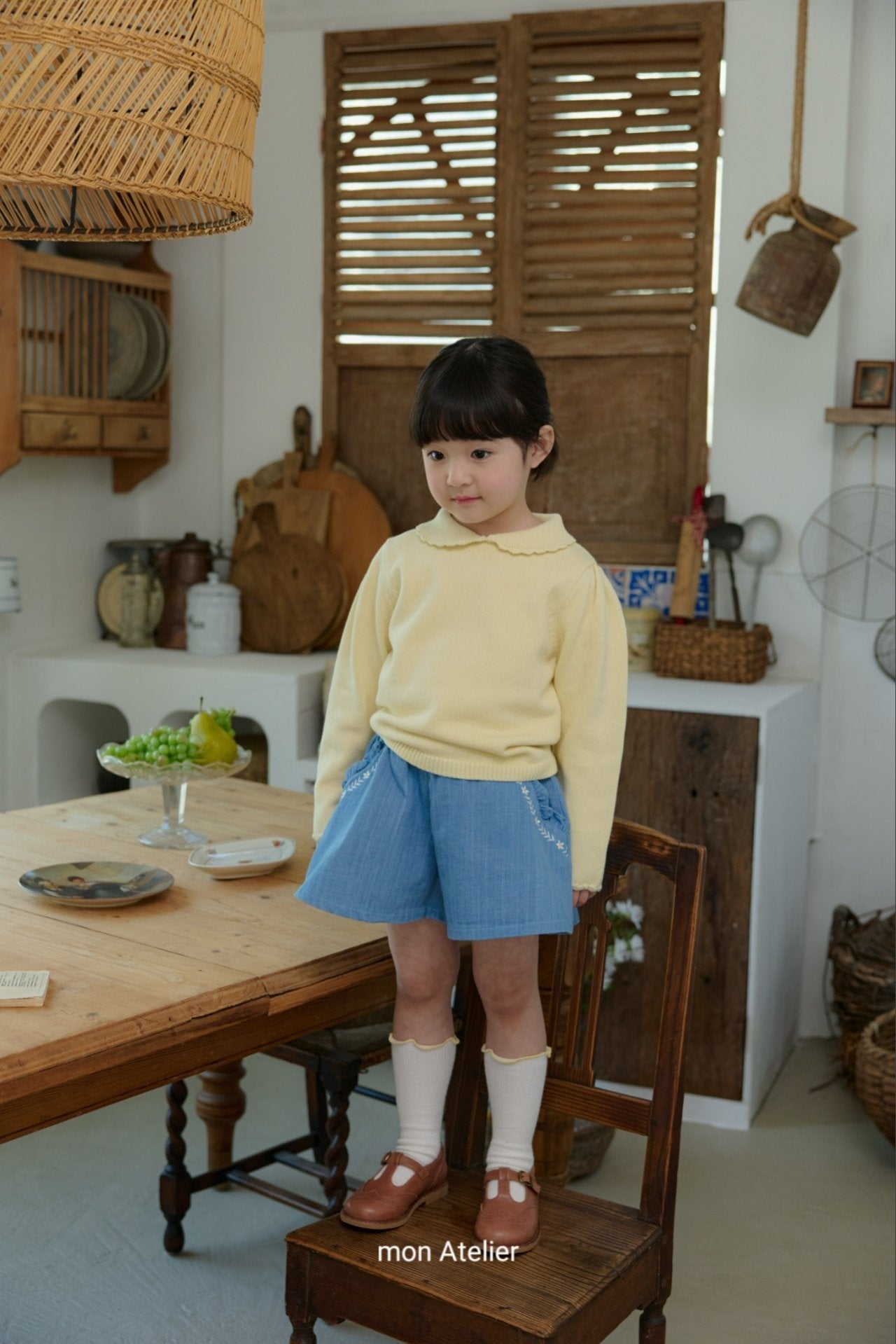 ［mon Atelier］Culotte denim pants