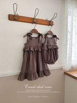 ［Anne shirley × Noeul.］Canelé check rompers